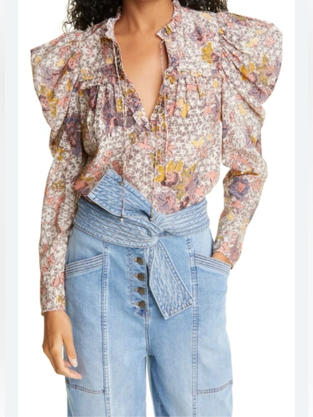 ULLA Johnson Floral Remy Blouse